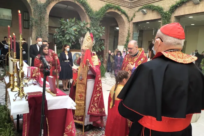 Divine Liturgy of the Armenian Catholic Church at the Pontifical Armenian College in Rome April 24, 2021.